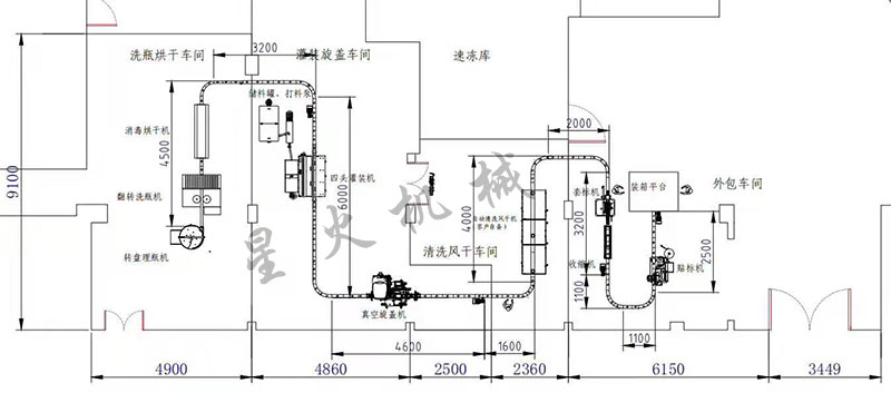 南京星火全自动辣椒酱灌装线生产厂家厂房展示辣椒酱灌装线设备