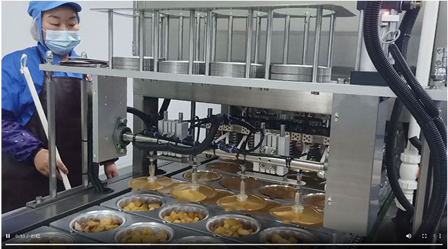 铝箔盒预制菜全自动连续式封口机操作视频