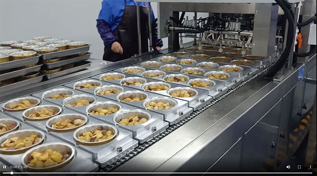 铝箔盒预制菜全自动连续式封口机操作视频